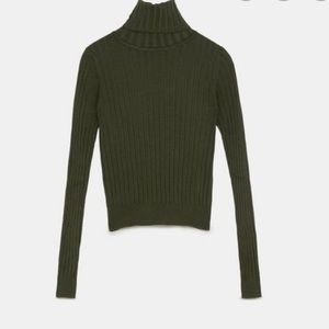 Zara ribbed knit long sleeve turtleneck